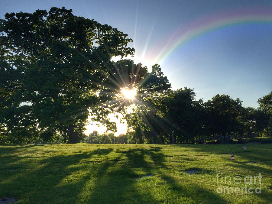 Sunburst at the end of a rainbow Photograph by Amy Cicconi