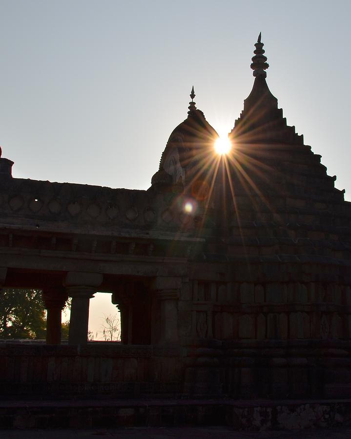 Sunburst at the Temple of the 64 Yoginis Photograph by Kim Bemis