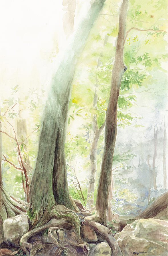 Landscape Painting - Sunburst by Holly Carton Landscape Painting - Sunburst by Holly Carton