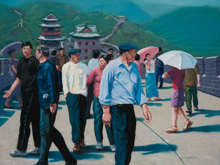 Architecture Painting - Sunday Afternoon On The Great Wall by Christopher Reid