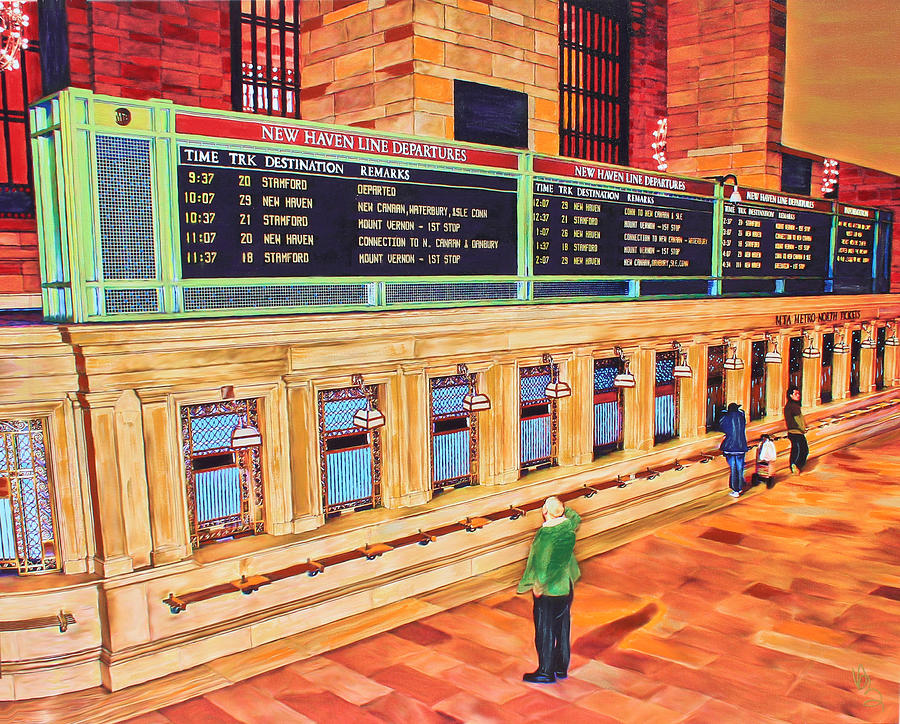 Sunday AM At Grand Central Painting by Deborah Boyd