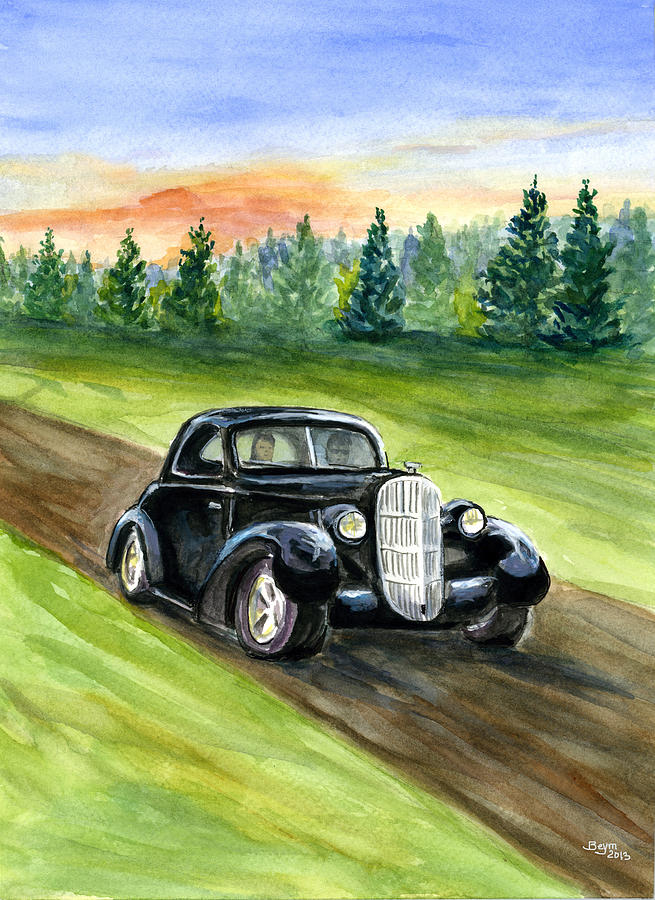 Sunday Drive Painting by Clara Sue Beym