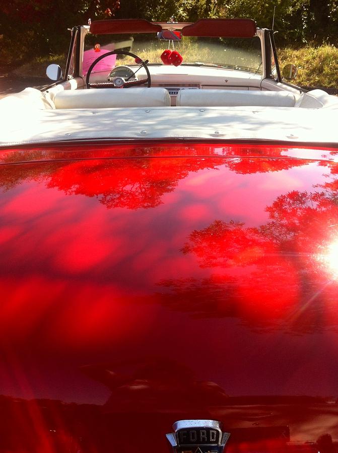 Sunday Drive in Red Convertible  Photograph by Susan Garren