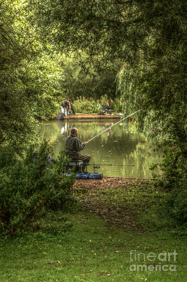 Sunday fishing at the Lake Photograph by Jeremy Hayden