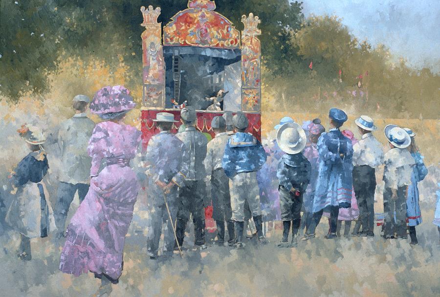 Sunday In The Park Oil On Canvas Photograph by Peter Miller