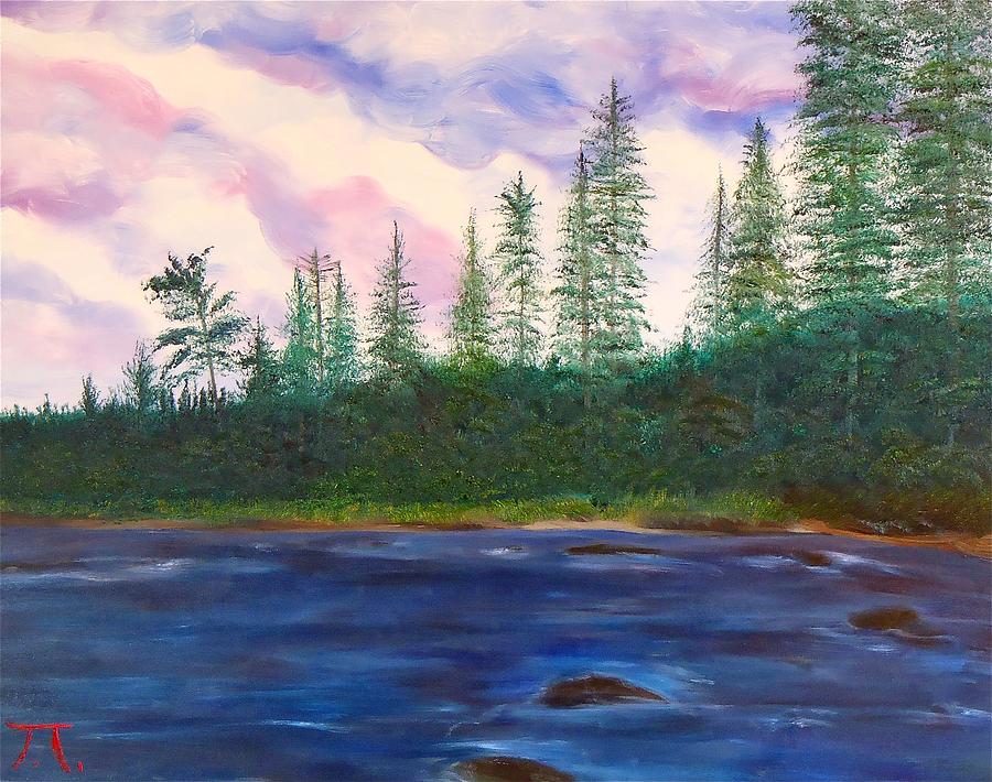 Sunday Lake Quetico Painting by Troy Thomas - Fine Art America