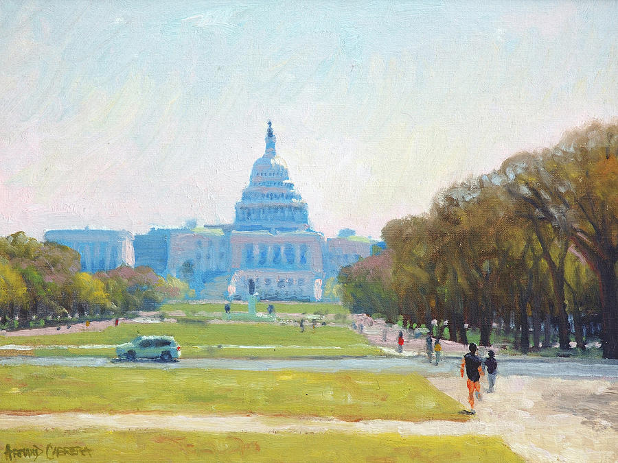 Washington D.c. Painting - Sunday Morning at the Capitol by Armand Cabrera