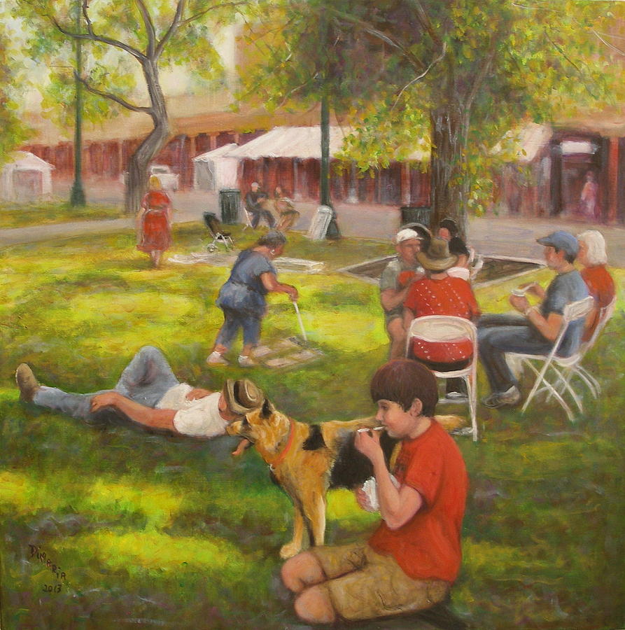 Sunday on the Plaza Painting by Donelli  DiMaria