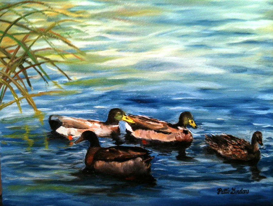 Sunday Swim Painting By Patti Gordon