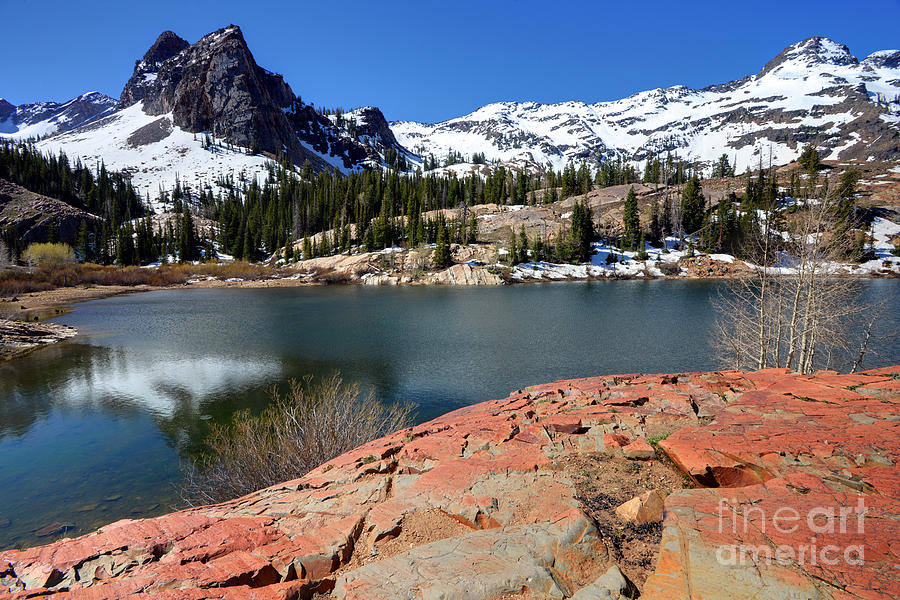 Sundial Peak and Lake Blanche in Spring Photograph by Gary Whitton