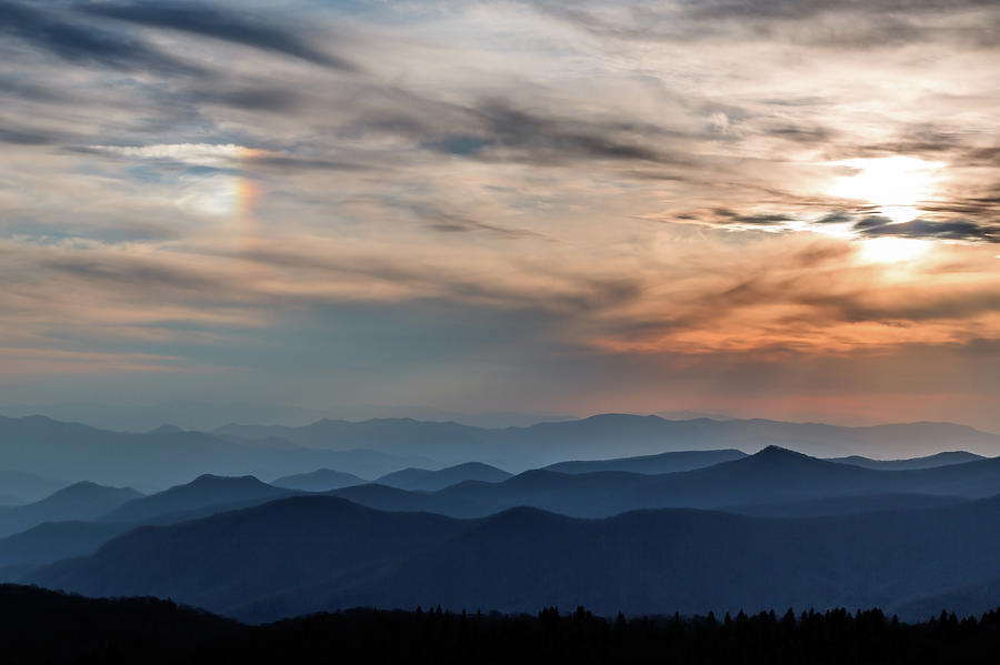 Sundog Over The Cowee Mountains Photograph by Michael Kight