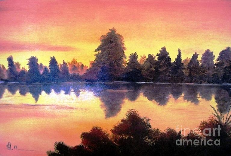 Sundown Painting by Amalia Suruceanu