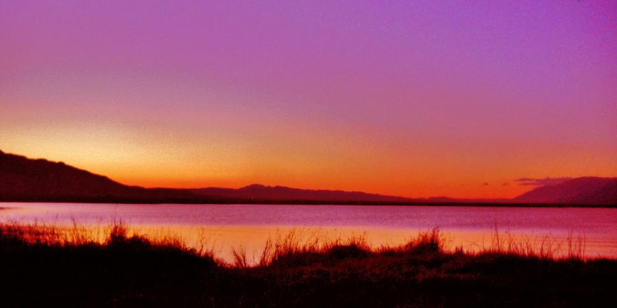 Sundown At The Lake Photograph by Marilyn Diaz