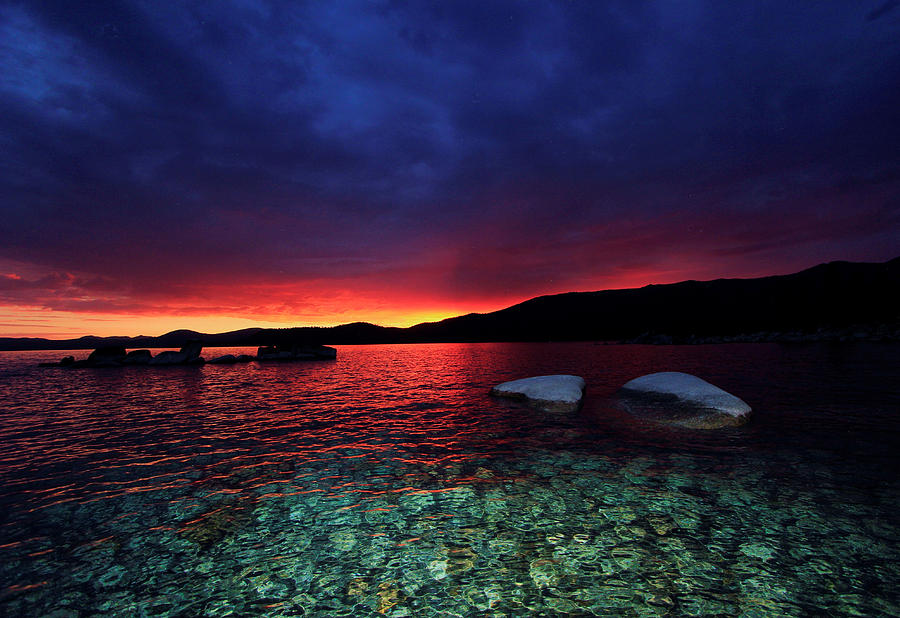 Sundown in Lake Tahoe Photograph by Sean Sarsfield