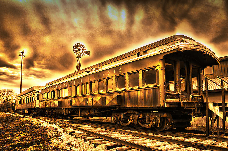 Truck Photograph - Sundown On The Chicago Eastern RR Car by Thomas Woolworth