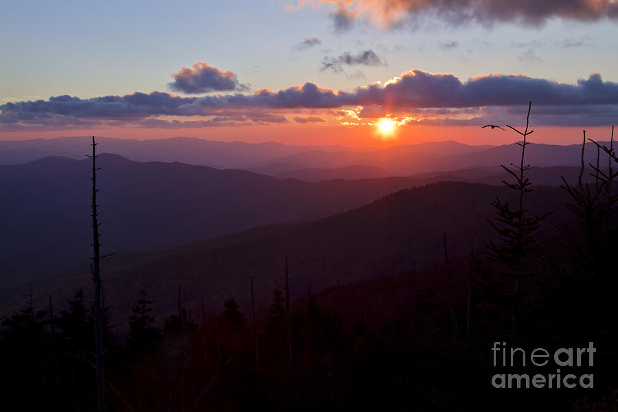 Sundown on the Smoky Mountains Photograph by Dennis Hedberg