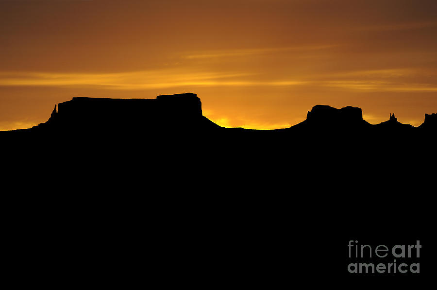 Sundown over Monument Valley Photograph by Brenda Kean