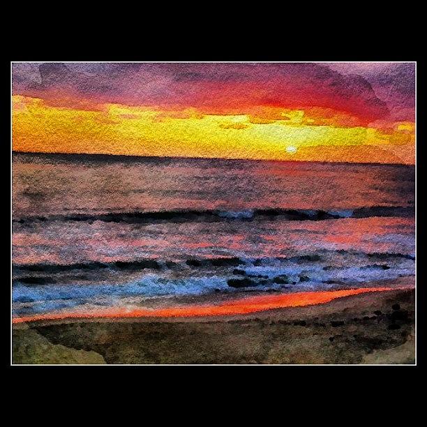Sundown Over The Pacific - Carlsbad, Ca Photograph by Paul Cutright
