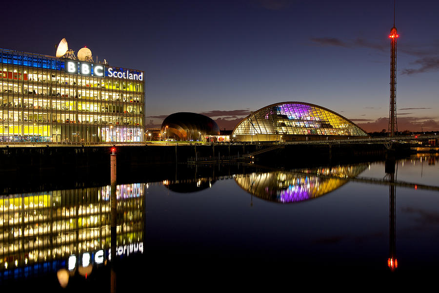 Sundown reflections on the Clyde Photograph by Stephen Taylor