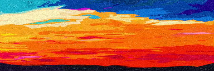 Sundown Taos Digital Art by Terry Fiala
