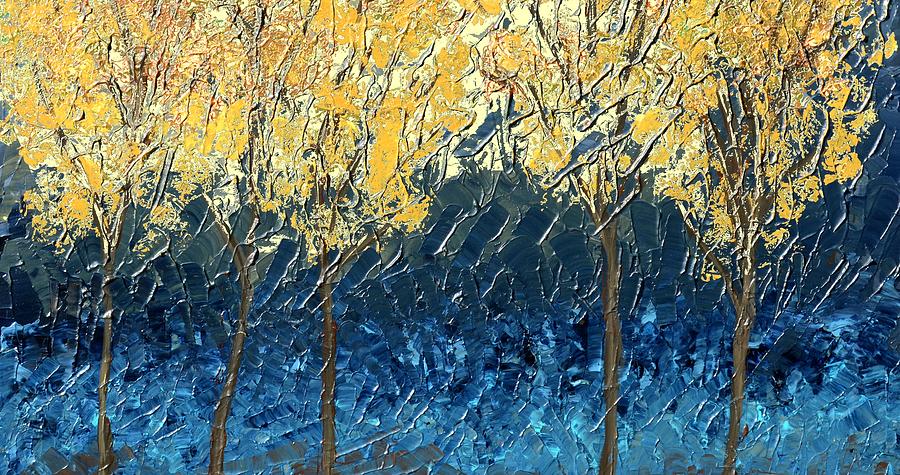 Sundrenched Trees Painting by Linda Bailey
