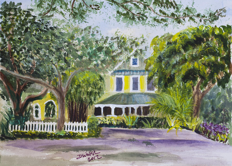 Sundy House in Delray Beach Painting by Donna Walsh