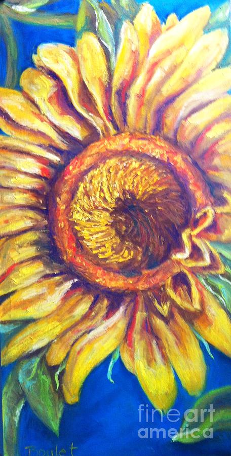 Sunflower in the Lower Nine Painting by Beverly Boulet