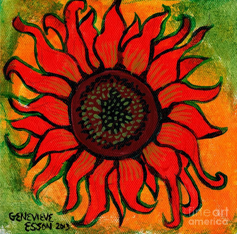 Sunflower 2 Painting by Genevieve Esson