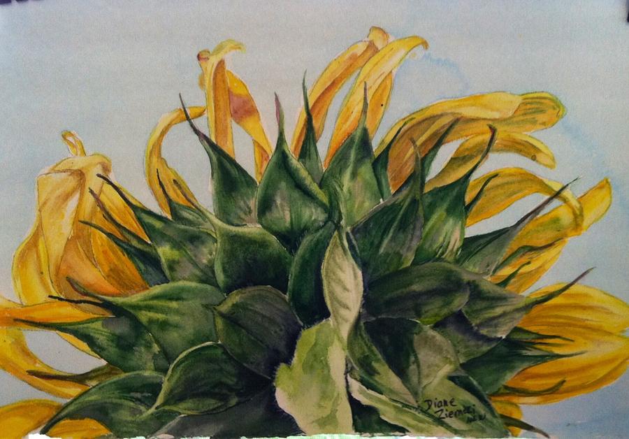 Sunflower 3 Painting by Diane Ziemski