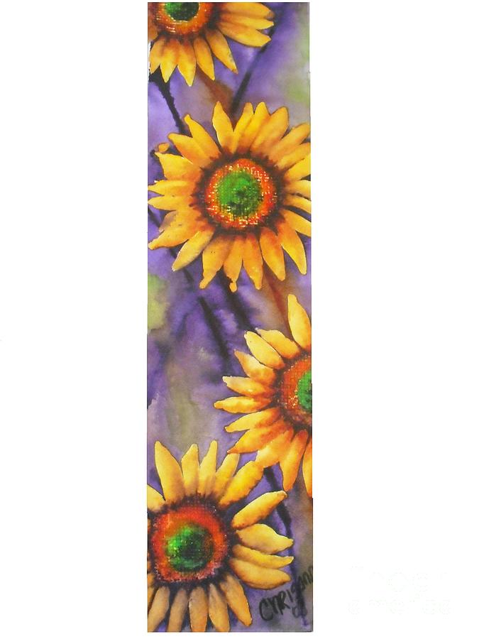 Sunflower Abstract  Painting by Chrisann Ellis