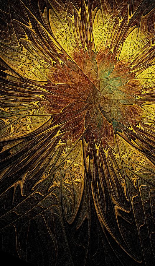 Abstract Digital Art - Sunflower by Amanda Moore