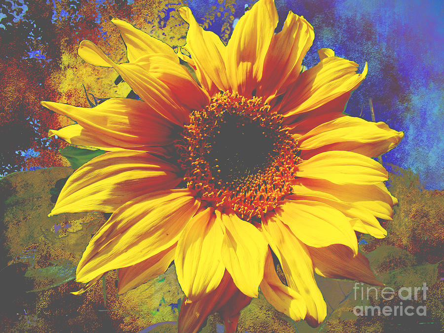 Sunflower Artwork Mixed Media by Beverly Guilliams