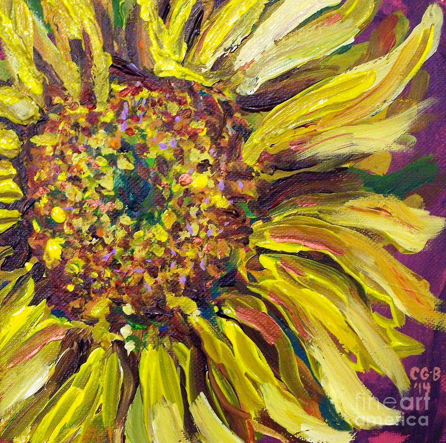Sunflower Painting by Catherine Gruetzke-Blais