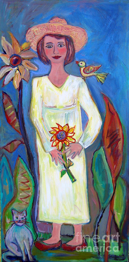 Sunflower Day Painting by Marlene Robbins