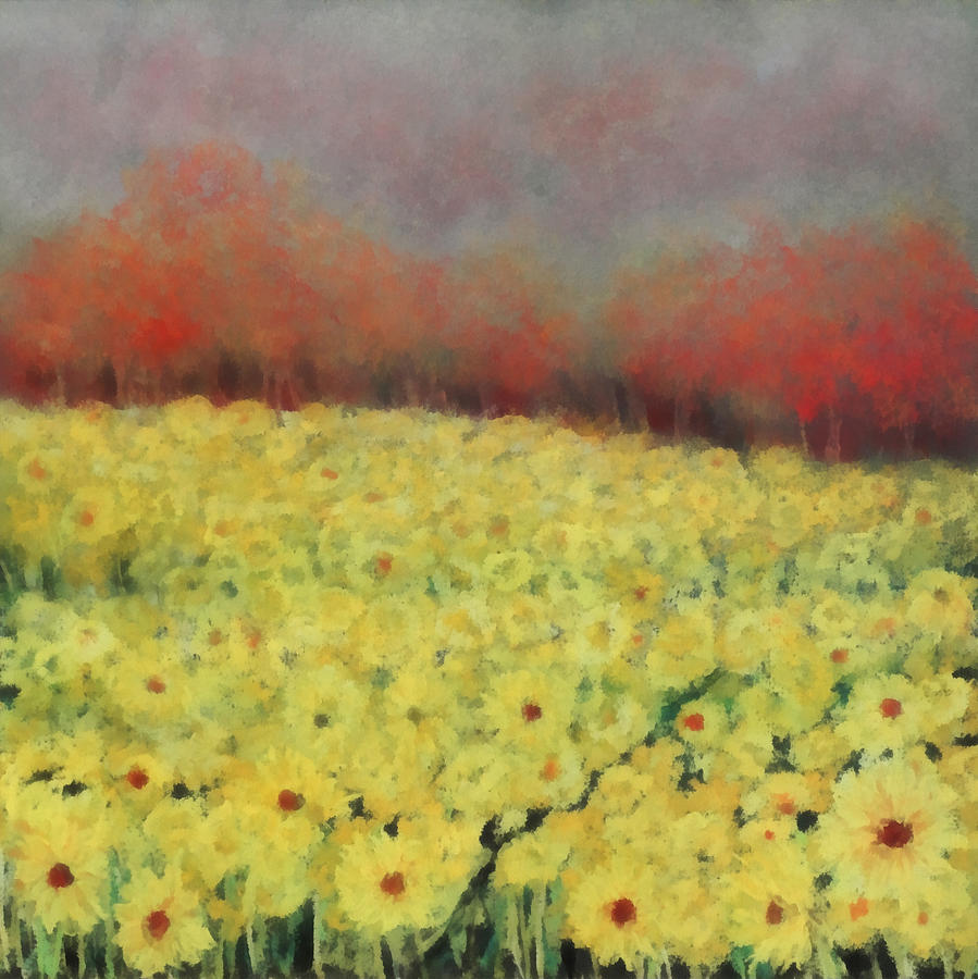 Sunflower days Painting by Katie Black