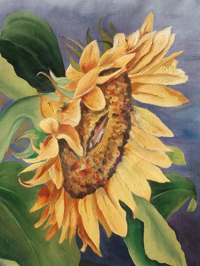 Sunflower Painting by Debra Phelps - Fine Art America