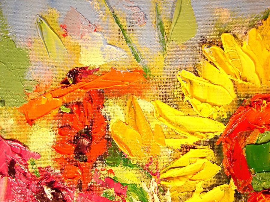 Sunflower Detail Painting by Ana Maria Edulescu