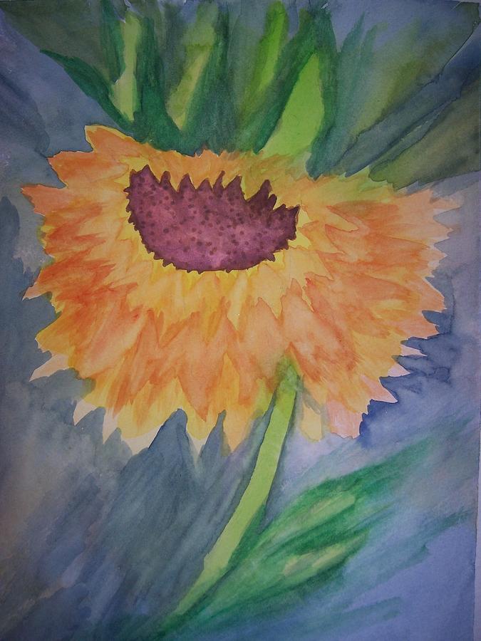 Sunflower Four Painting by B Kathleen Fannin