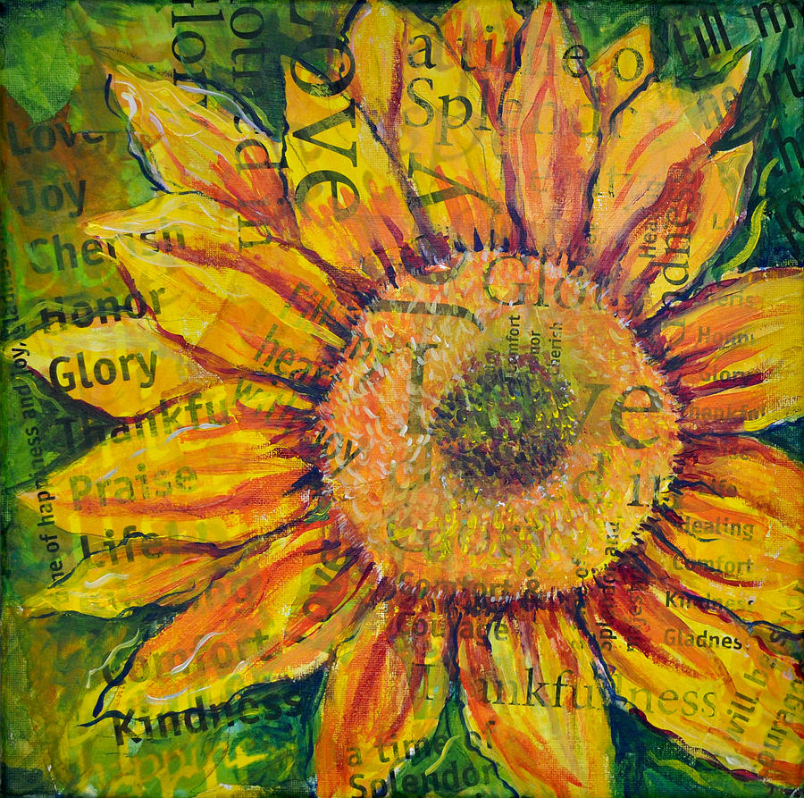 Sunflower Glory Painting by Lisa Jaworski