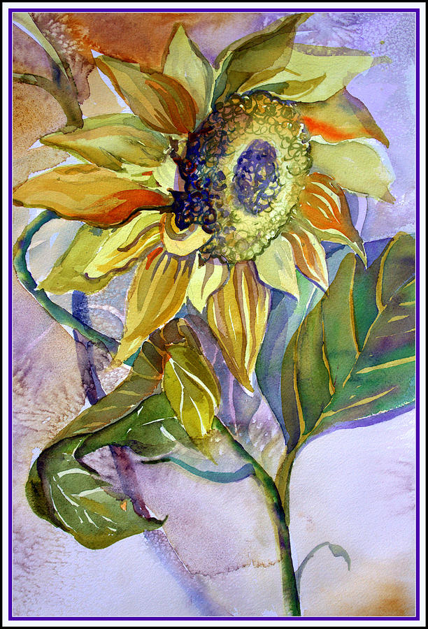 Sunflower Painting - Sunflower Glowing by Mindy Newman