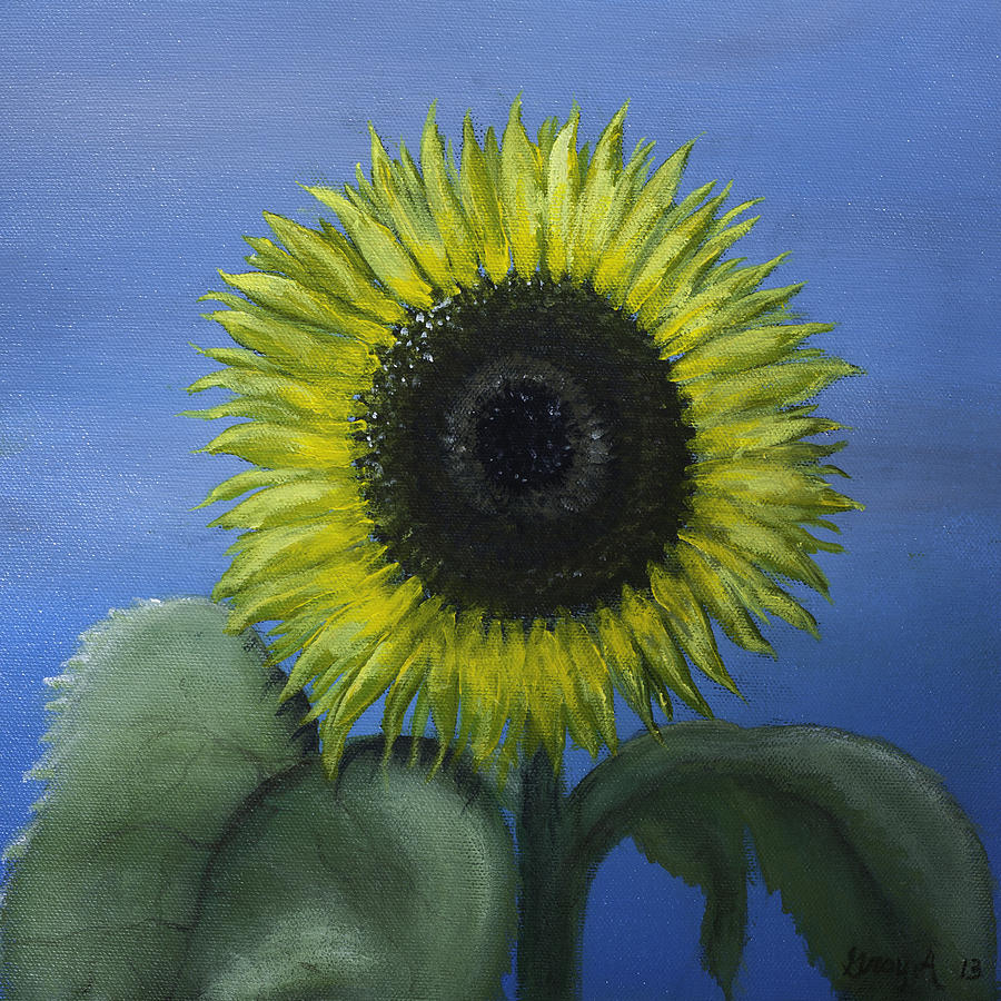 Sunflower Painting by Gray  Artus