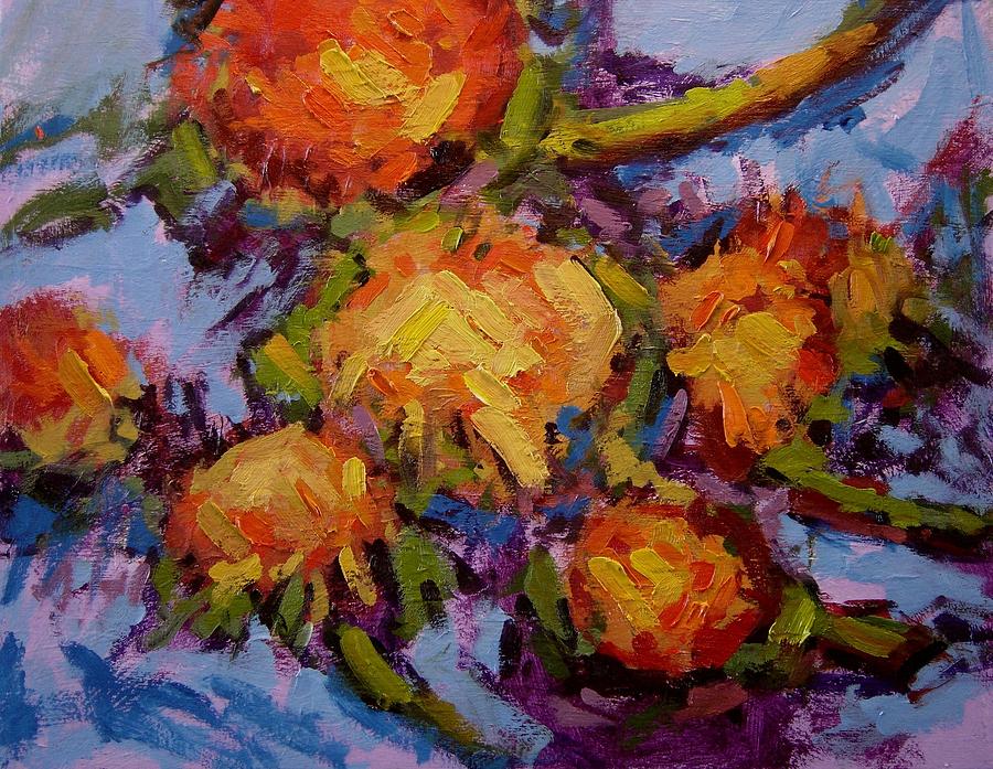 Sunflower Painting - Sunflower heads II by R W Goetting