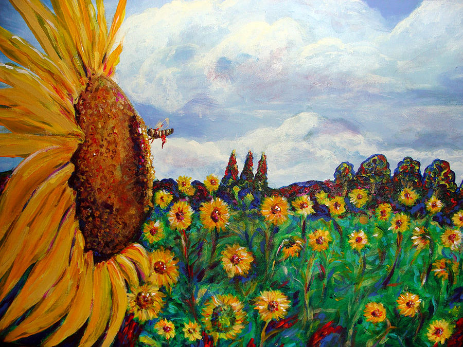 Sunflower Heaven Painting by Georganne Bishop - Fine Art America