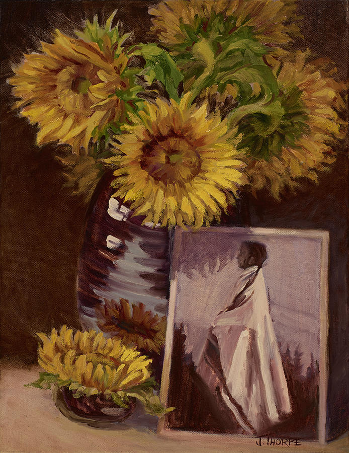 Sunflower Painting by Jane Thorpe