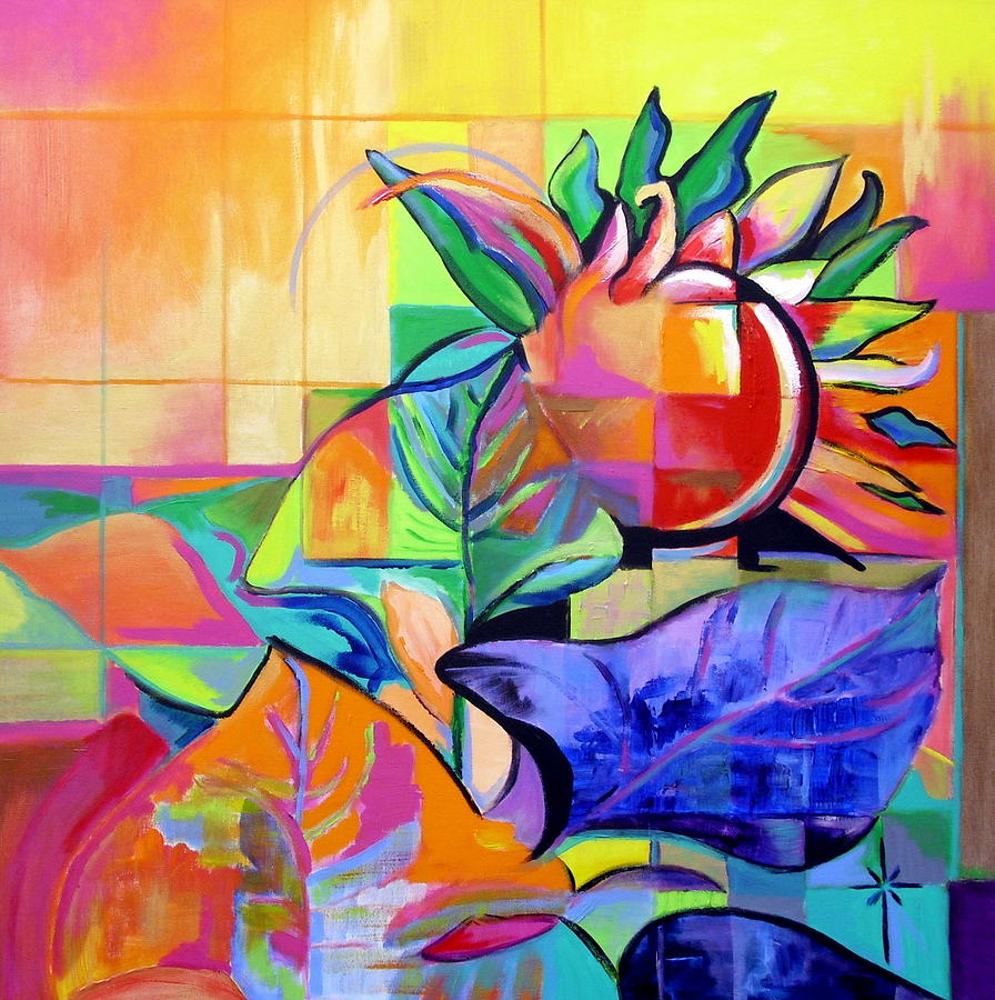 Sunflower Painting by Jodie Marie Anne Richardson Traugott          aka jm-ART