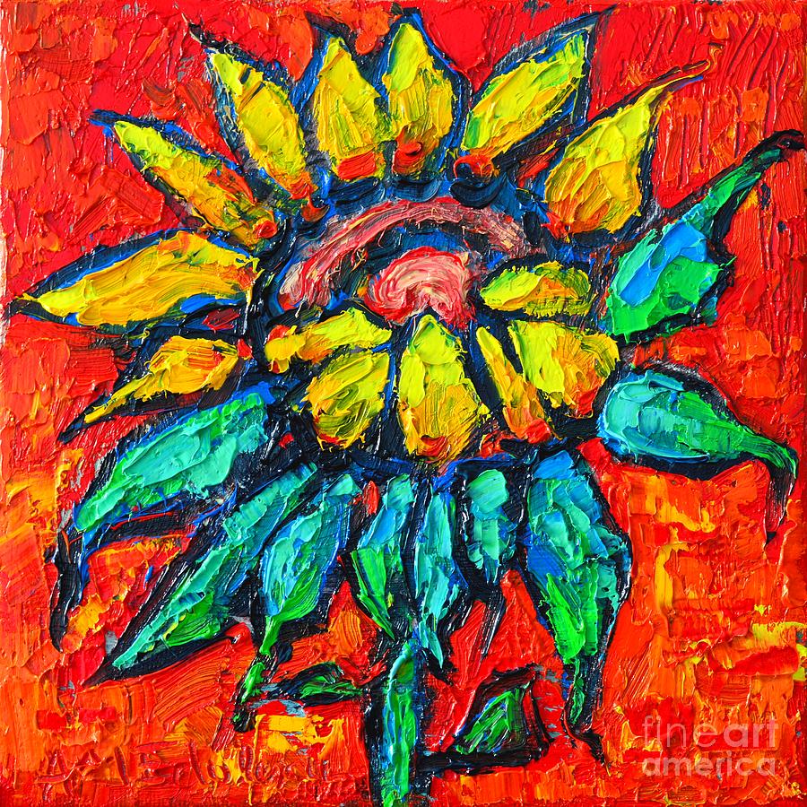 Sunflower Painting - Sunflower Joy by Ana Maria Edulescu