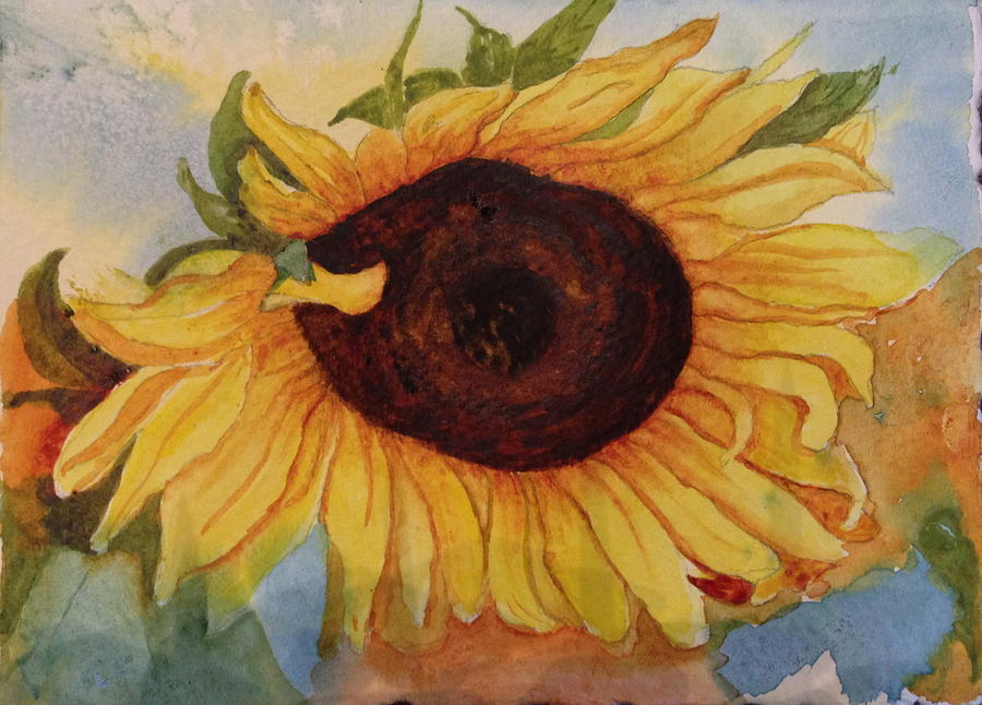 Sunflower Painting by Lonnie Anderson - Fine Art America