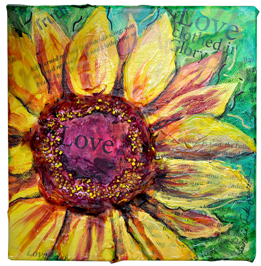 Sunflower Love  Painting by Lisa Jaworski