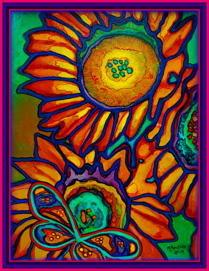 Sunflower Madness Too Painting by MarvL Roussan