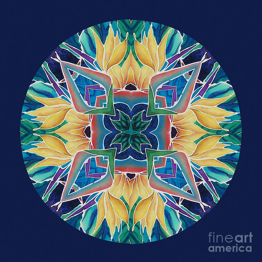 Sunflower Mandala Painting by Francine Dufour Jones